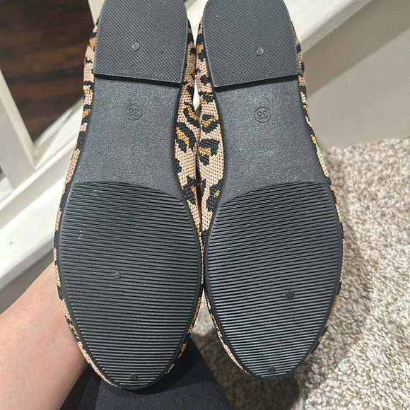 NWOT Round Toe Ballet Flat Comfortable Classic Mesh Dress Shoes Brown Le… - Picture 5 of 5